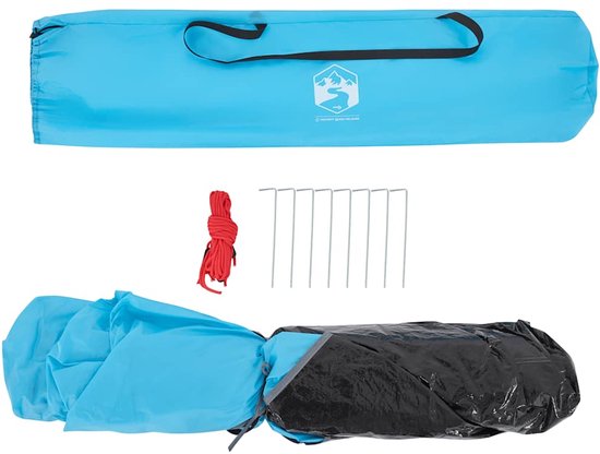 vidaXL Koepeltent - 3-Persoons - Blauw - Inclusief Draagtas Kampeertent - Tent - Koepeltent - Familie Tent - Buitenleven van Vidaxl — afbeelding 2