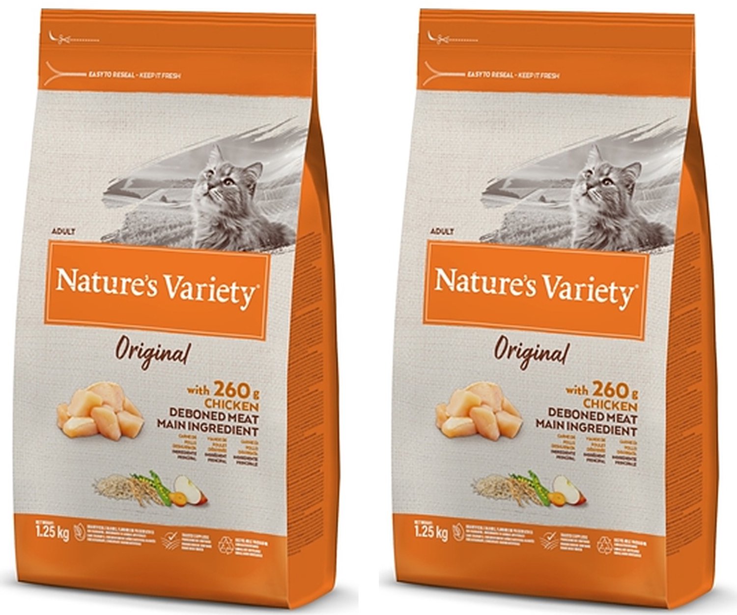 Kattenvoer Natures Variety - Kip, Zonder Granen 1.25kg - 2 stuks - Multipack