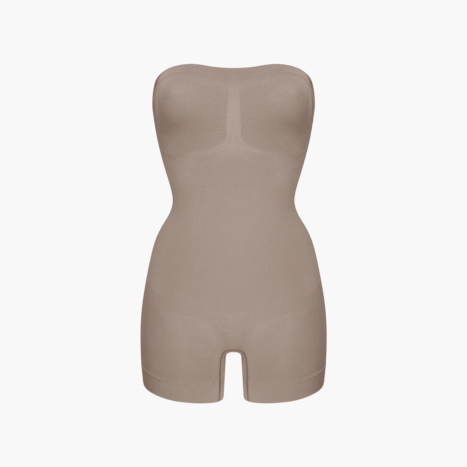 cfab Strapless corrigerende bodysuit met bijpassende shorts - Taupe - S - Corrigerende Body - Naadlos - corrigerend ondergoed dames