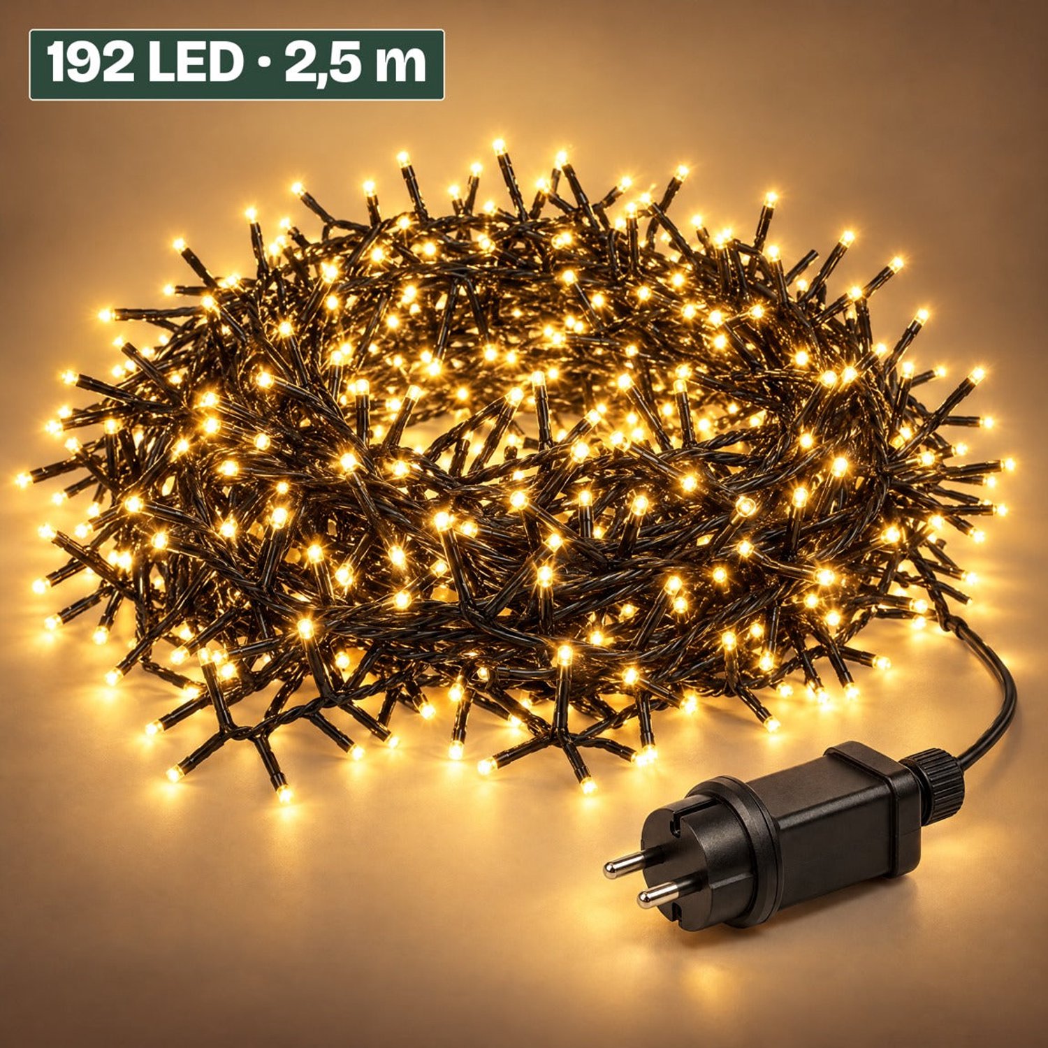 Levano Kerstboomverlichting 192 LED 2,4 m Warm Wit - Kerstverlichting Binnen en Buiten - Clusterverlichting - Kerstlampjes - Kerstboom Lampjes - Kerstversiering - Kerstlichtjes - Treecluster - Sfeerverlichting - LED Lichtsnoer - Timer - IP44