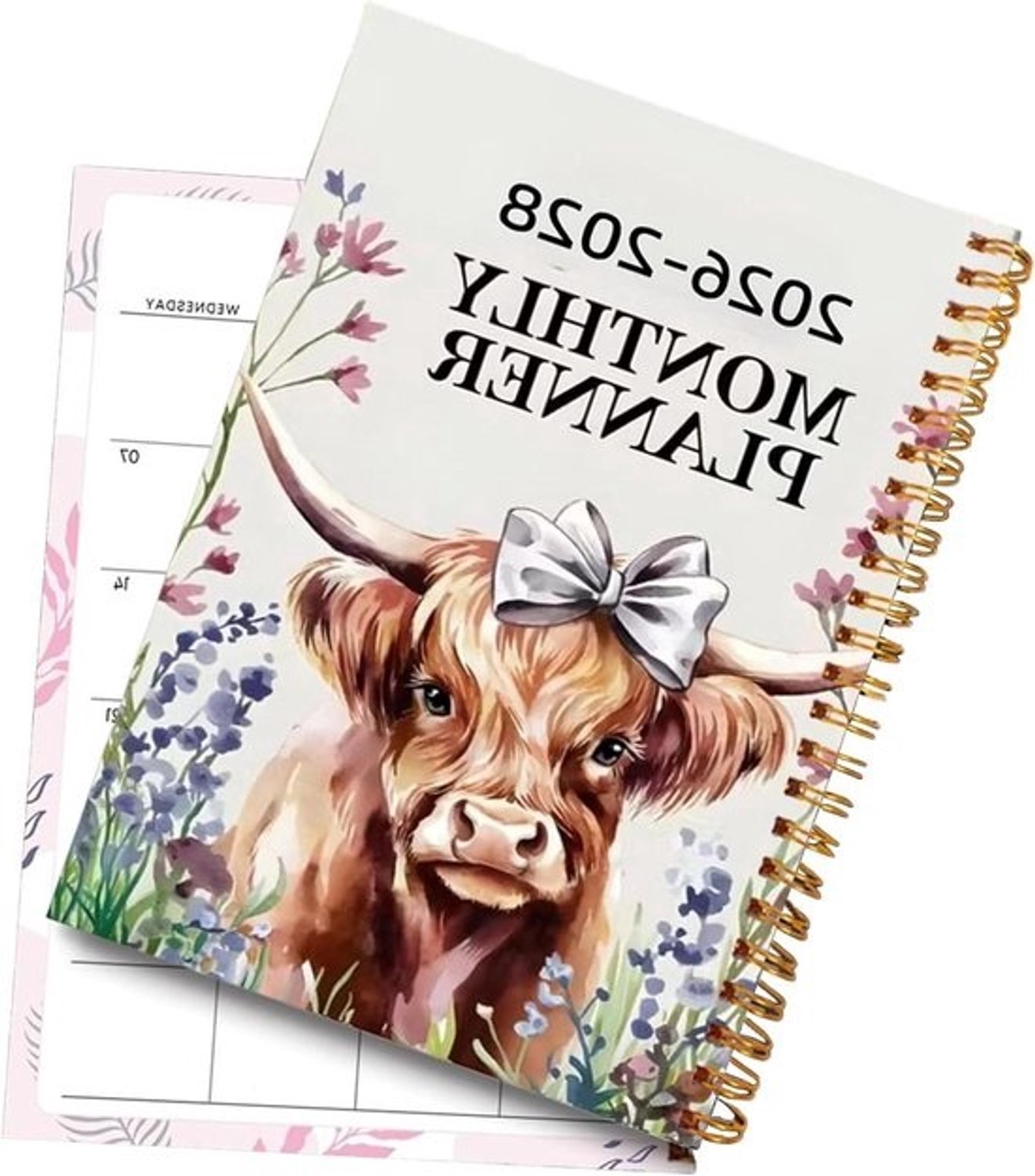 Maandplanner 3 jaar - Agenda en notitieblok - Langetermijnplanning - Feestdagenoverzicht - 21 x 14 cm - Bruin