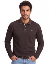 Jack & Jones polo lange mouw bruin