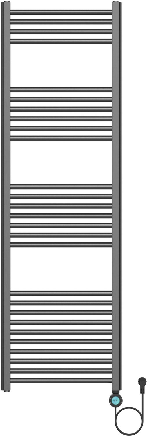 BELRAD elektrische radiator 1600x500 mm – 700W – gunmetal – digitale thermostaat – Smart WiFi – aansluiting rechts
