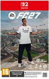 Cover van EA SPORTS FC 27 voor Nintendo Switch met voetballer Kylian Mbappé boven een voetbalstadion in Parijs.