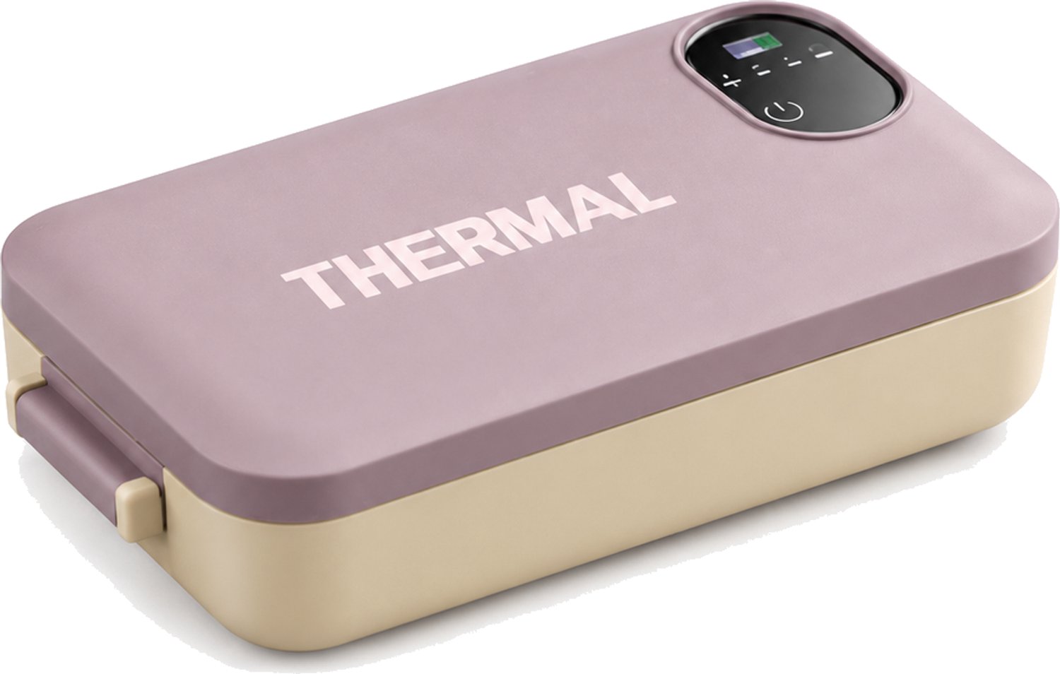 Broodtrommel met elektrische verwarming, roze USB-oplaadbare uitvoering, binnenpan van 304 roestvrij staal, geschikt voor 1 persoon; product 26,4 × 12,2 × 7 cm, verpakking 28,5 × 13,3 × 7,8 cm
