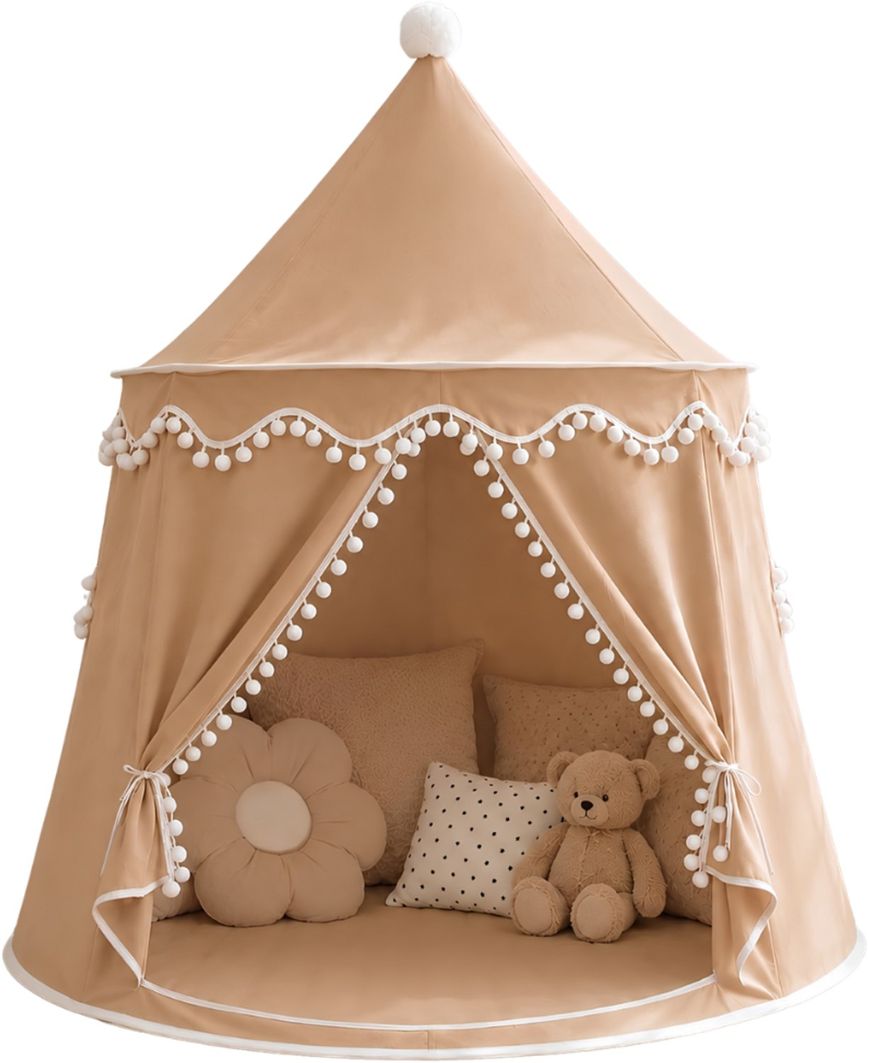 KLS® Speeltent - Kindertent - Speeltent voor Kinderen - Bruin - 110cm x 110cm x 130cm