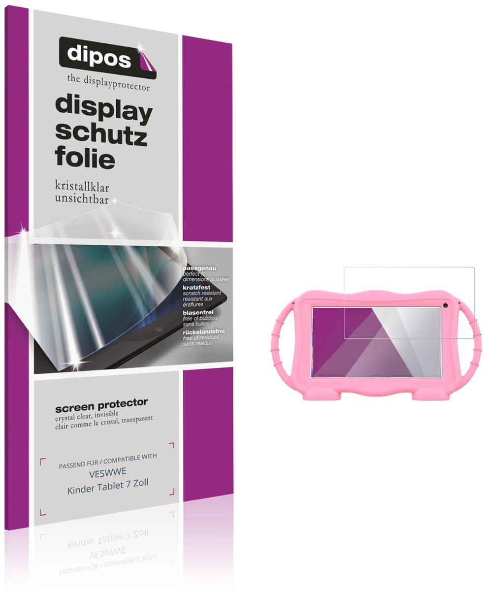 dipos – 2x Beschermfolie geschikt voor VESWWE Kinder Tablet 7 Inch | Krasbestendige & heldere Screenprotector Ultra-Thin
