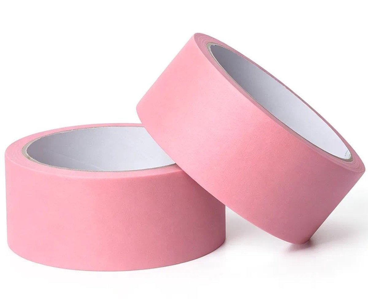 Elzusha - Afplaktape met gemiddelde kleefkracht - 20 mm x 20 m roze