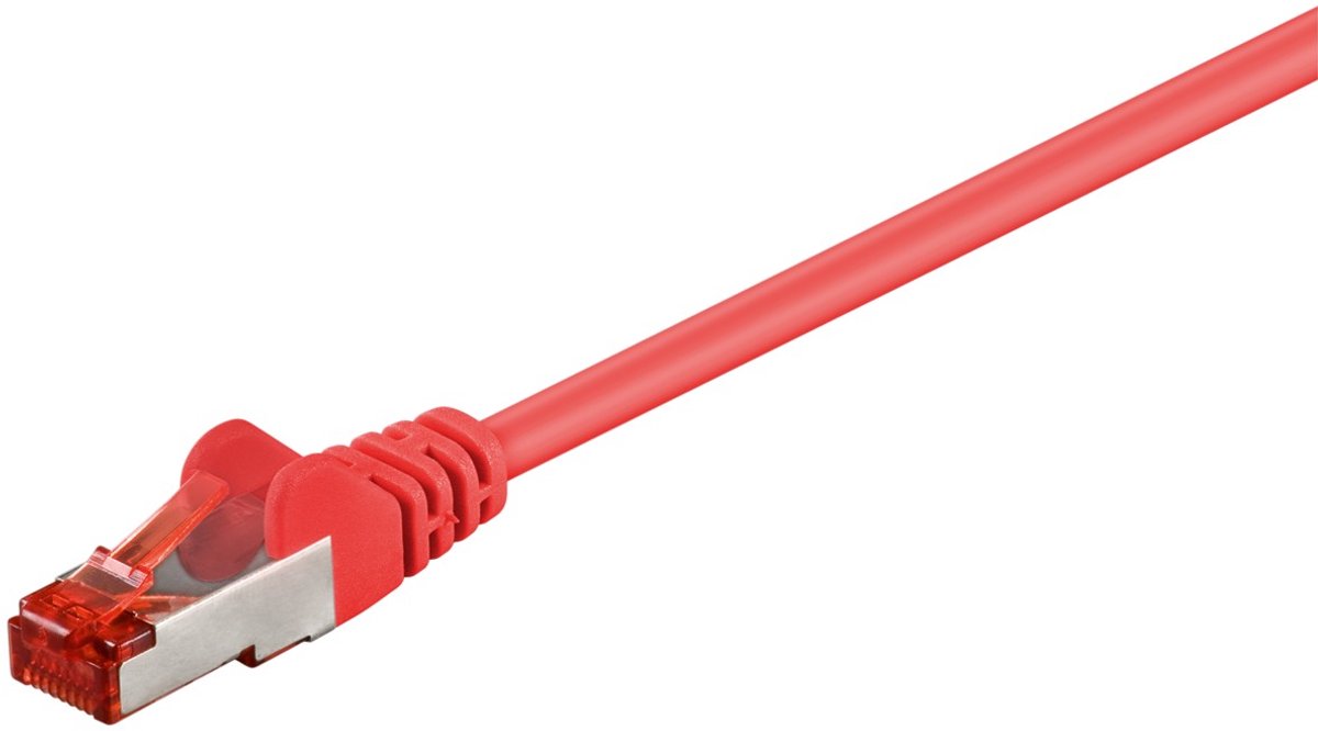 Goobay CAT 6 netwerkkabel, S/FTP (PiMF), rood, 50 m, kopergeleider (CU), halogeenvrije kabelmantel (LSZH)