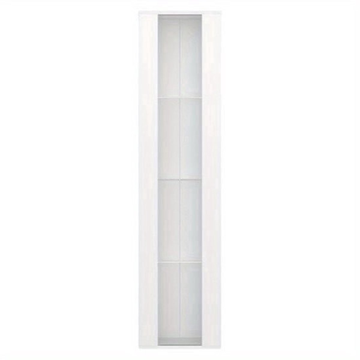 Vitrinekast – Glazen Kast – Showkast – Opbergkast – Vitrine – Modern Design – 40x29x170 cm – Vrijstaand – Wit Acryl – Geen Elektriciteit