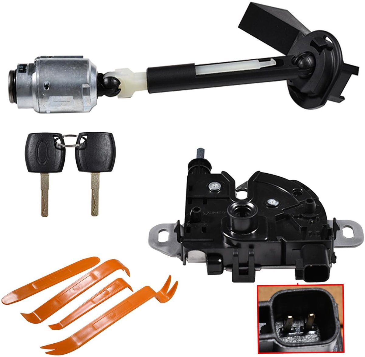Elzusha - Motorkapontgrendelingsslot Reparatieset voor Ford Focus MK2 2004-2012