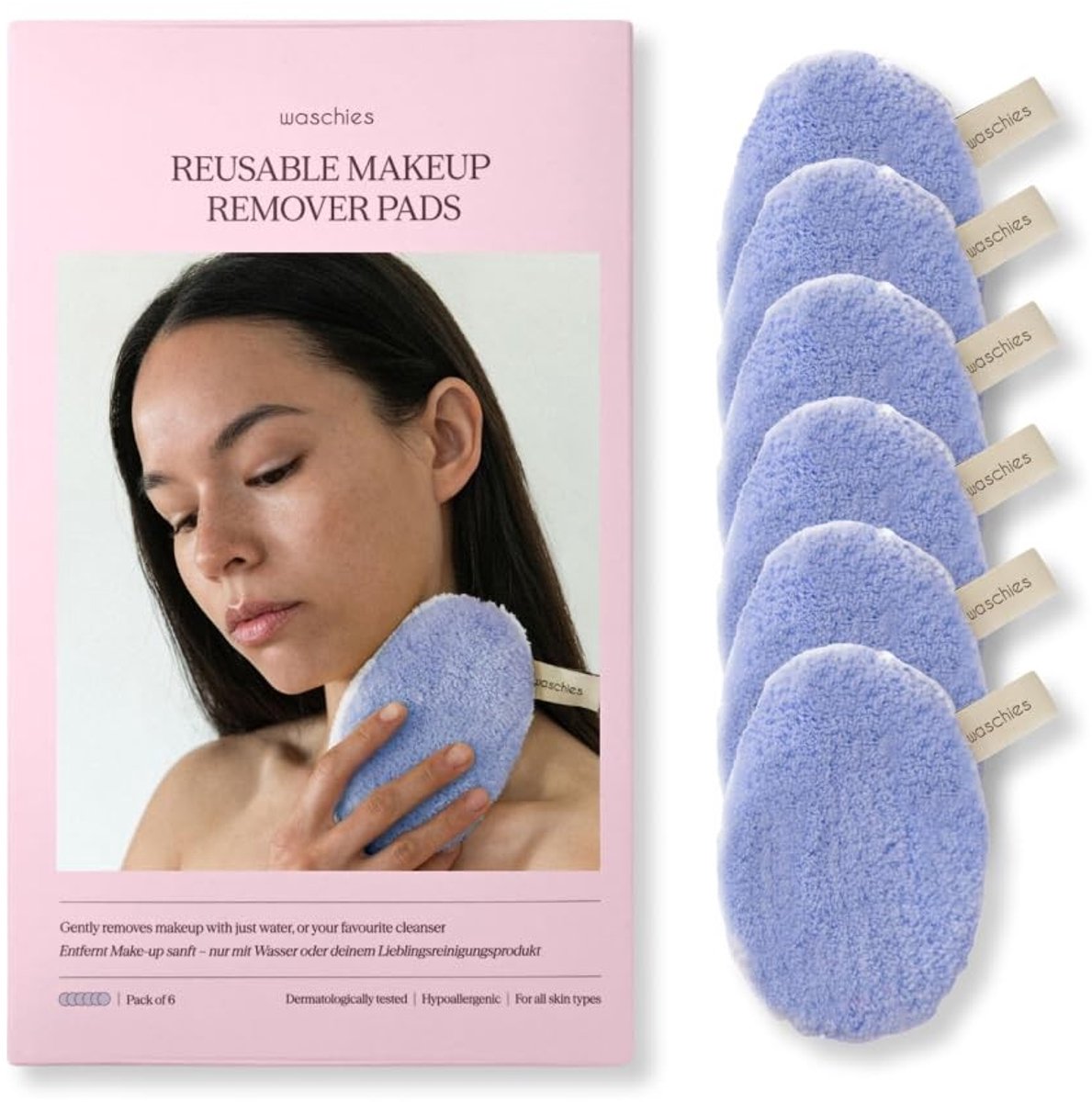 Elzusha - Herbruikbare Make-up en Reinigingspads Set van 6 - Hypoallergeen en Superzacht