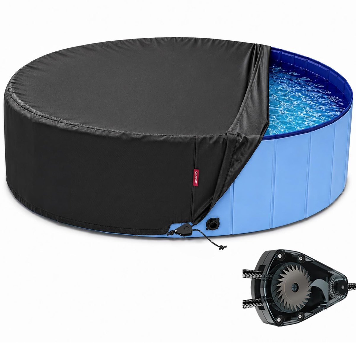 Elzusha - Geüpgradede Ronde Afdekking voor Kiddie Pool met Winddichte Ontwerp