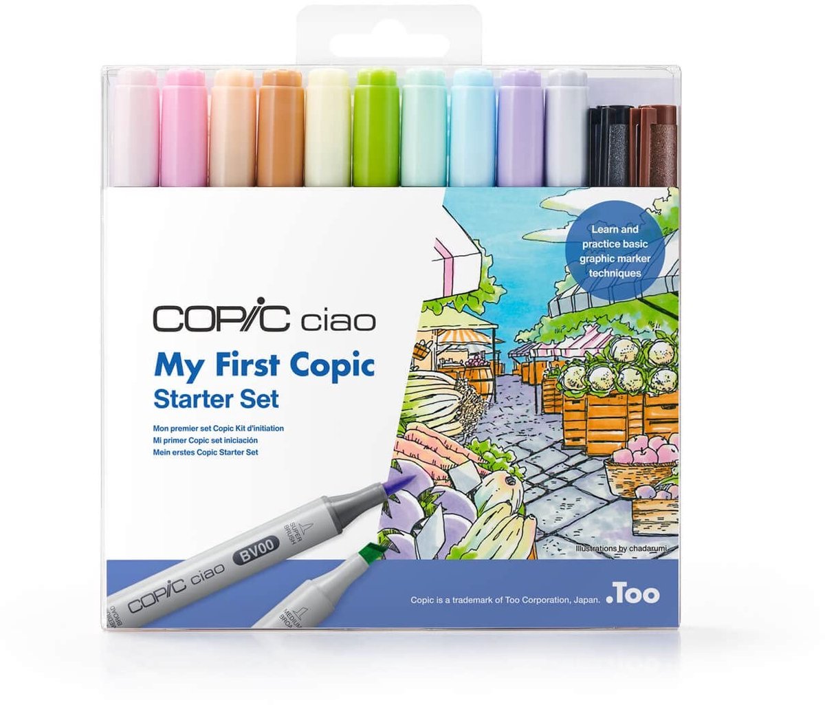 Elzusha - Copic Ciao Marker Starter Set - 10 Kleurmarkers en Accessoires