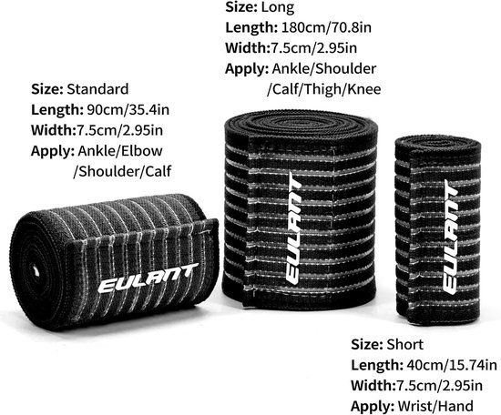 Elastische Compressiebandage 40 cm, Verstelbare Hand- en Enkelsteun, Ideaal voor Kinderen en Volwassenen — afbeelding 4