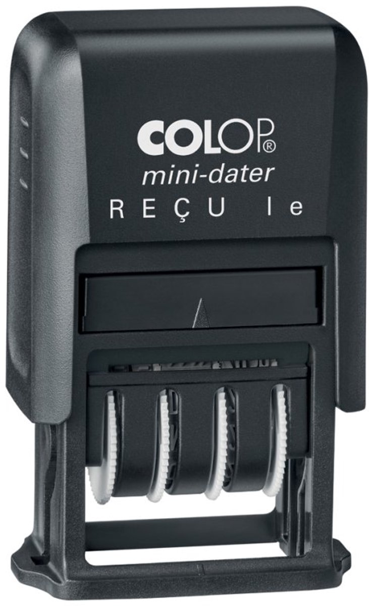 COLOP datumstempel M, Franse datum, 25 x 12 mm, blauw/rood
