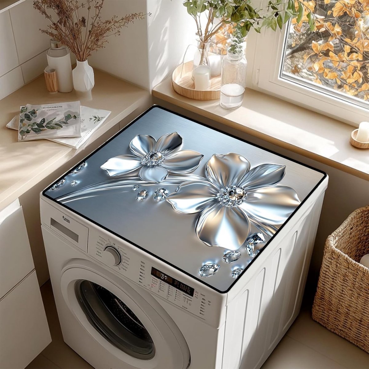Wasmachine Onderlegger 60 x 60 cm - Universele Wasmachine Bescherming, Zacht en Aanpasbaar, Ideaal voor Wasmachine en Droger