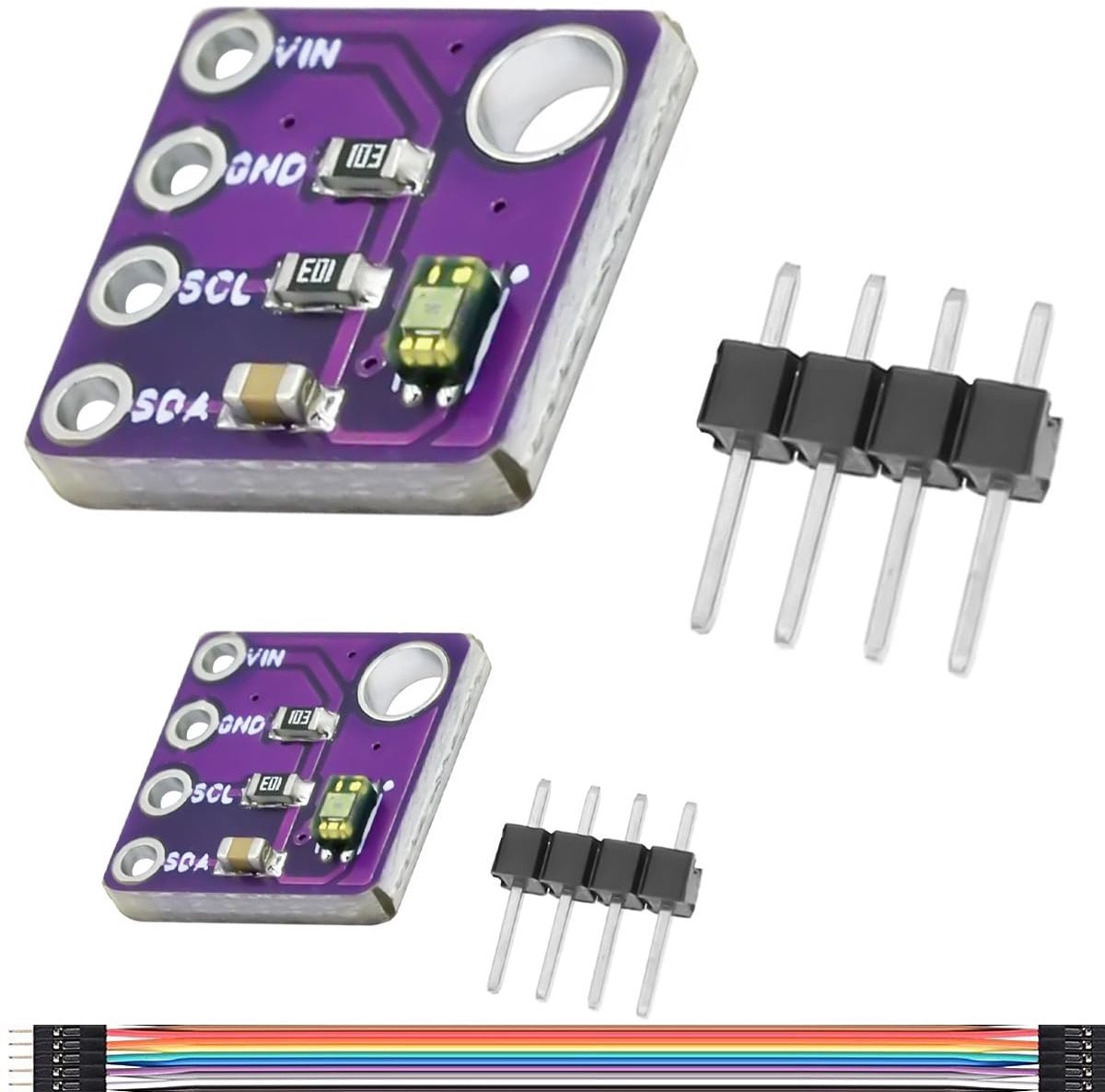 VEML6040 RGBW Light Module, Colour Sensor, Colour Detection Card, Supports Bright Light Detector Card, 2.5V-3.6V, I2C - ShopVlot
