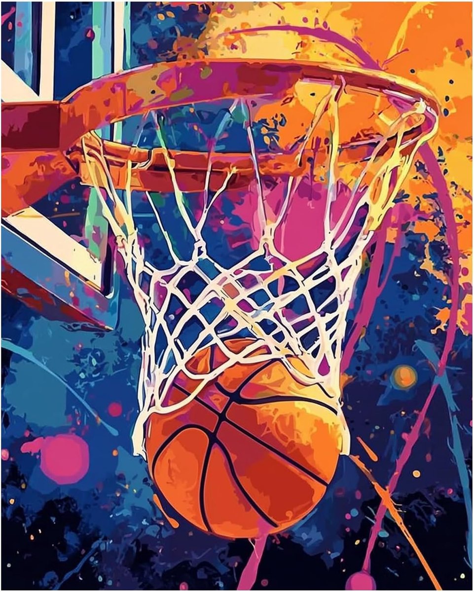 Basketbal Schilderen op Nummer voor Volwassenen, Basketbal Schilderen op Nummer - ShopVlot
