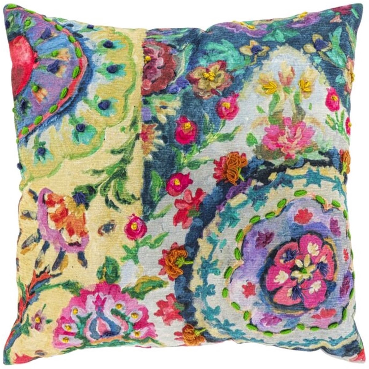 Unique Living Sierkussen Sofia - Dessin 5 - 45x45cm Multikleur