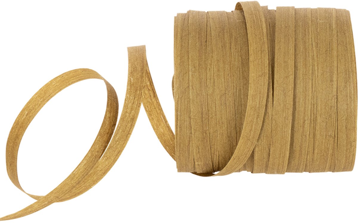 Bruin cadeaulint, gekruld lint, duurzame knutselbenodigdheden, 10 mm x