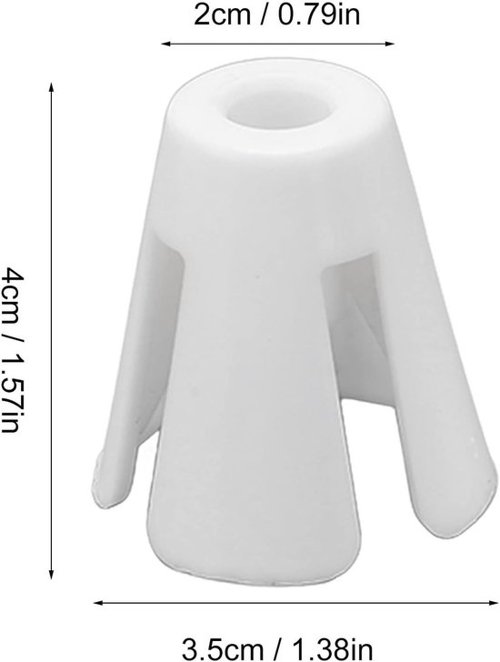 10 Stuks Witte Plastic Spoelhouders voor Garens - Lichtgewicht Accessoires voor Industrieel Naaiwerk, Perfect voor Organisatie en Opslag — afbeelding 2