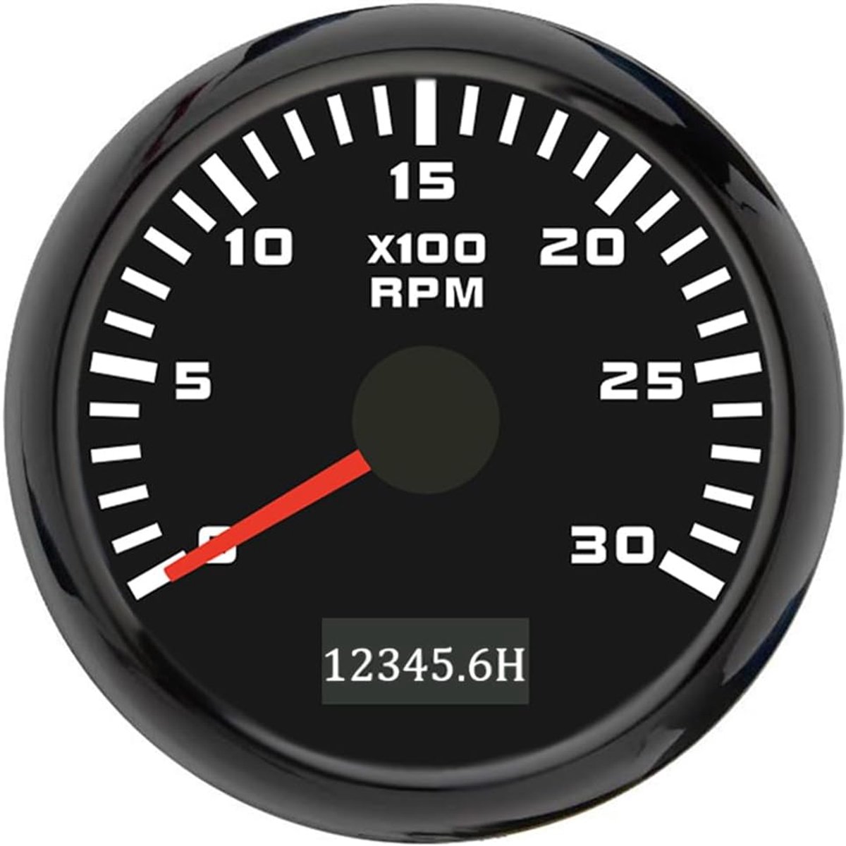 ELING 52mm Universal Tachometer 3000RPM Tachometer with 7 Colors Backlight for Forklift Tractors - ShopVlot