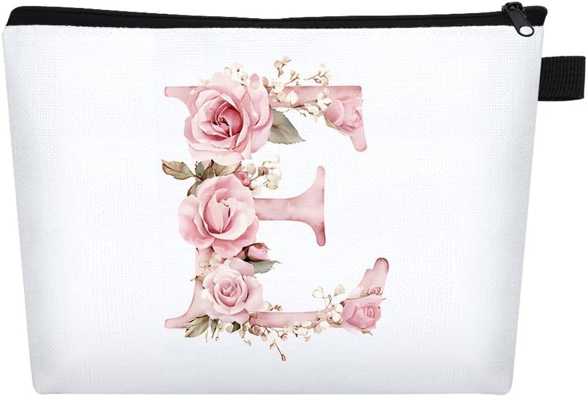 A-Z Persoonlijke Make-up Tas voor Vrouwen - Unieke Cosmetica Tas, Reis Toilettas, Cadeau voor Bruidsmeisjes en Verjaardagen