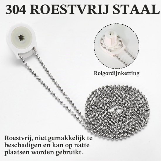 Ball Chain 5 m 0.5 cm RVS Ketting met 12 Verbindingen voor Beads en Parels - Zilverkleurig Accessoire — afbeelding 2