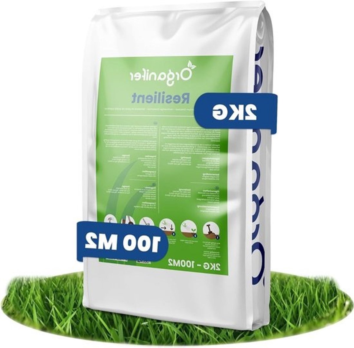 Snelkiemend speelgazon - Organifer - Gazonzaad voor sport- en speelgazon - Hoge tolerantie voor betreding - NAK-gecertificeerd - Organifer (2 KG)