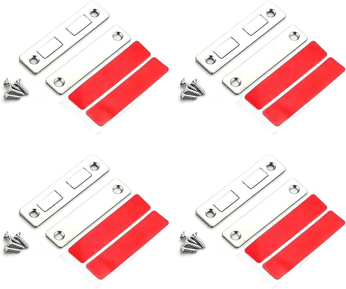 Magneetsnappers grote, 4 stuks - extra sterke deurmagneten - incl. kleefpads en schroeven - ShopVlot