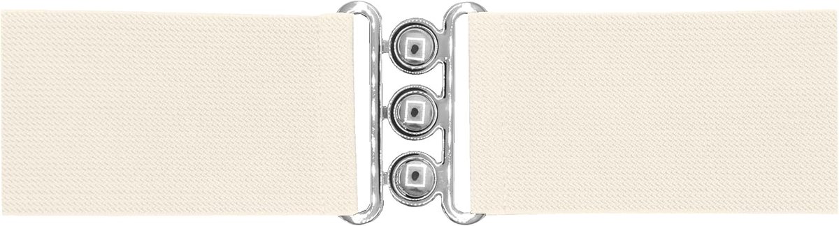 Elastische riem 7,5 cm - lichtbeige - dames - comfortabel te dragen - Van Der Rich - ShopVlot