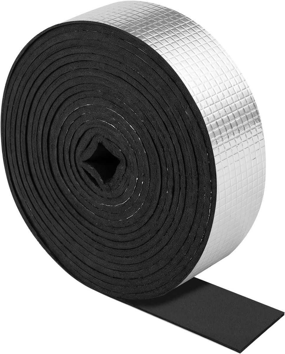 Buisisolatie, zelfklevend, 5 cm x 100 cm, aluminium isolatietape voor waterleiding en verwarmingsbuis - ShopVlot