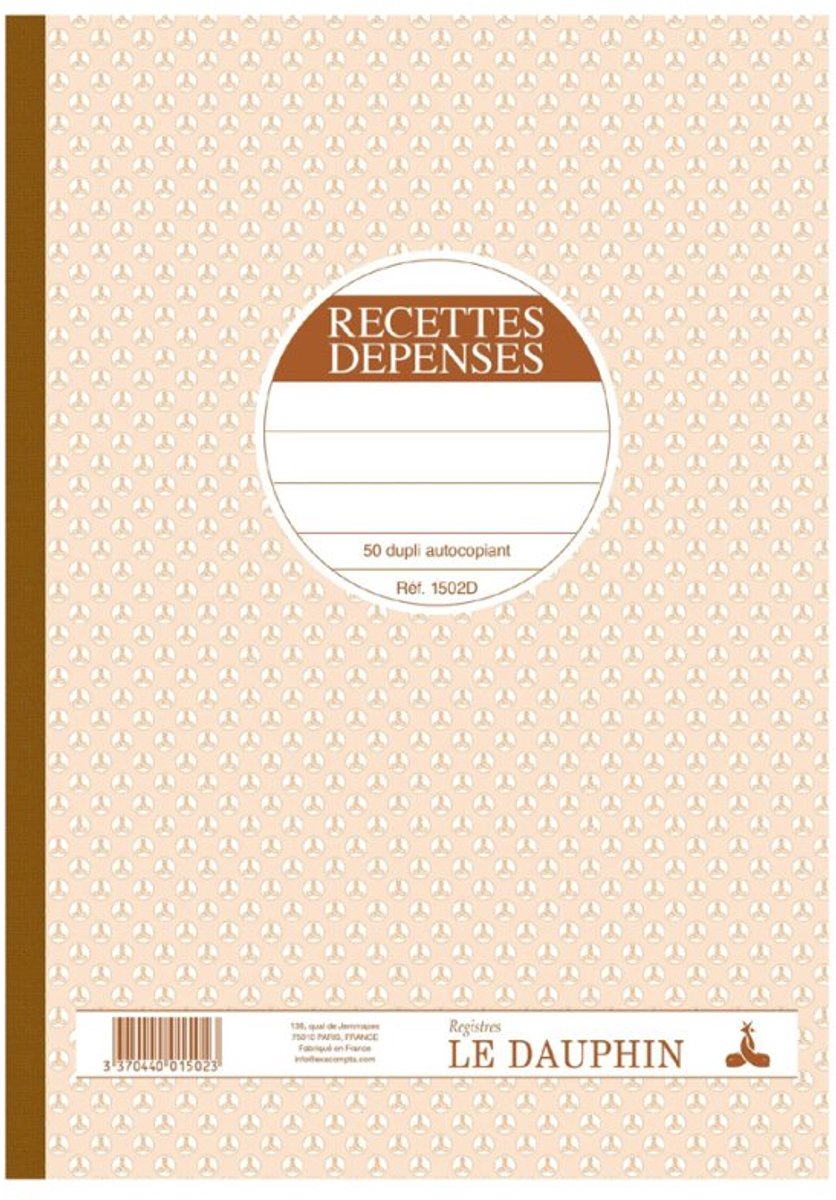 Le Dauphin manifold Recettes-Dépenses, dupli, 297×210 mm, 50 vellen