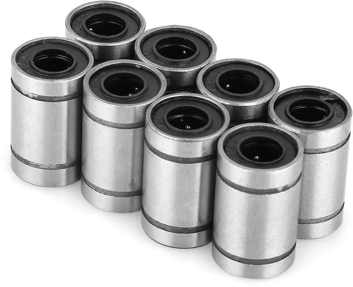 Pack of 8 Linear Ball Bearings, 3 Sizes, Printer LM6UU (6 x 12 x 19 mm) - ShopVlot