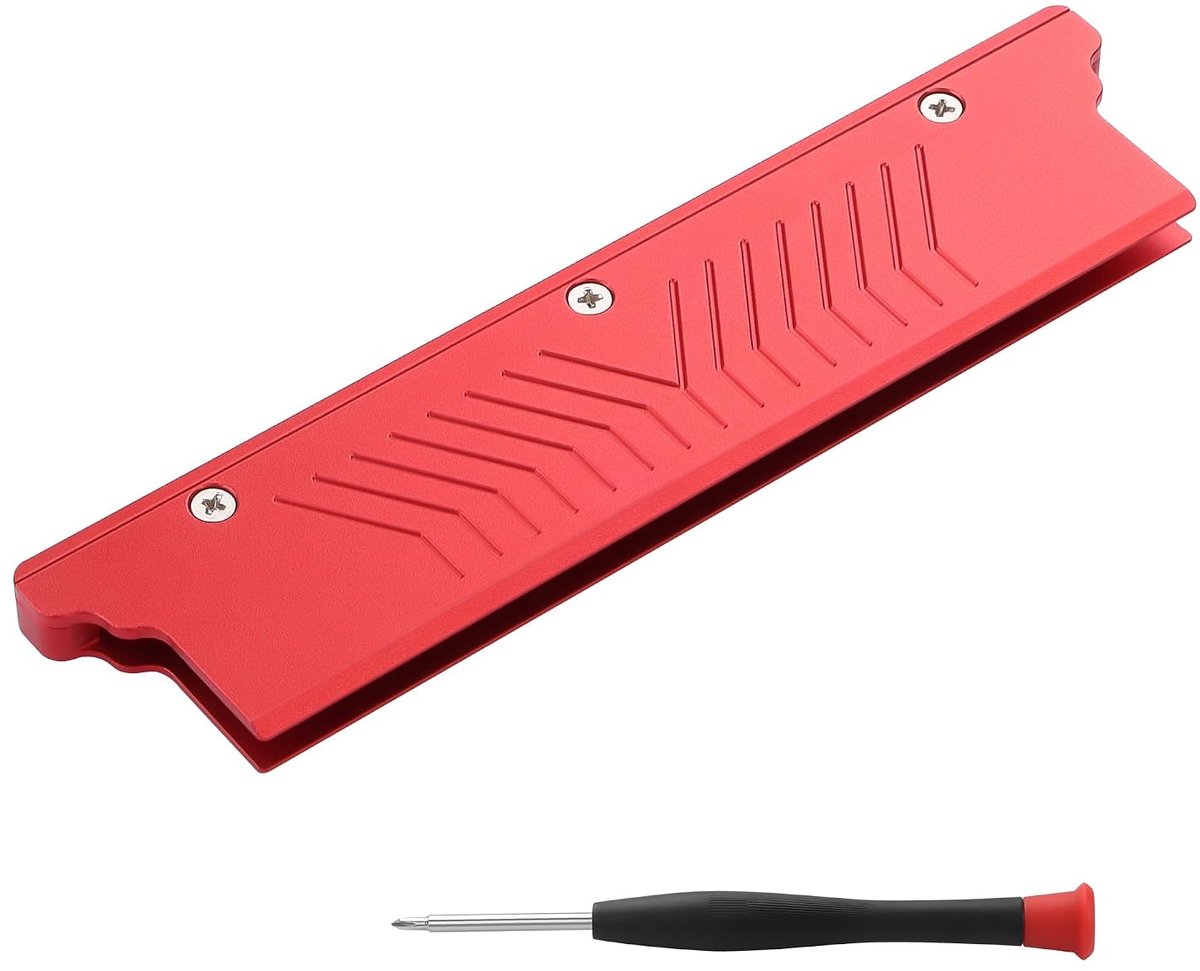 GINTOOYUN Memory Module Heat Distributor with Heat Dissipation Red Aluminum Alloy Silicone Plate Memory Heat Sink - ShopVlot
