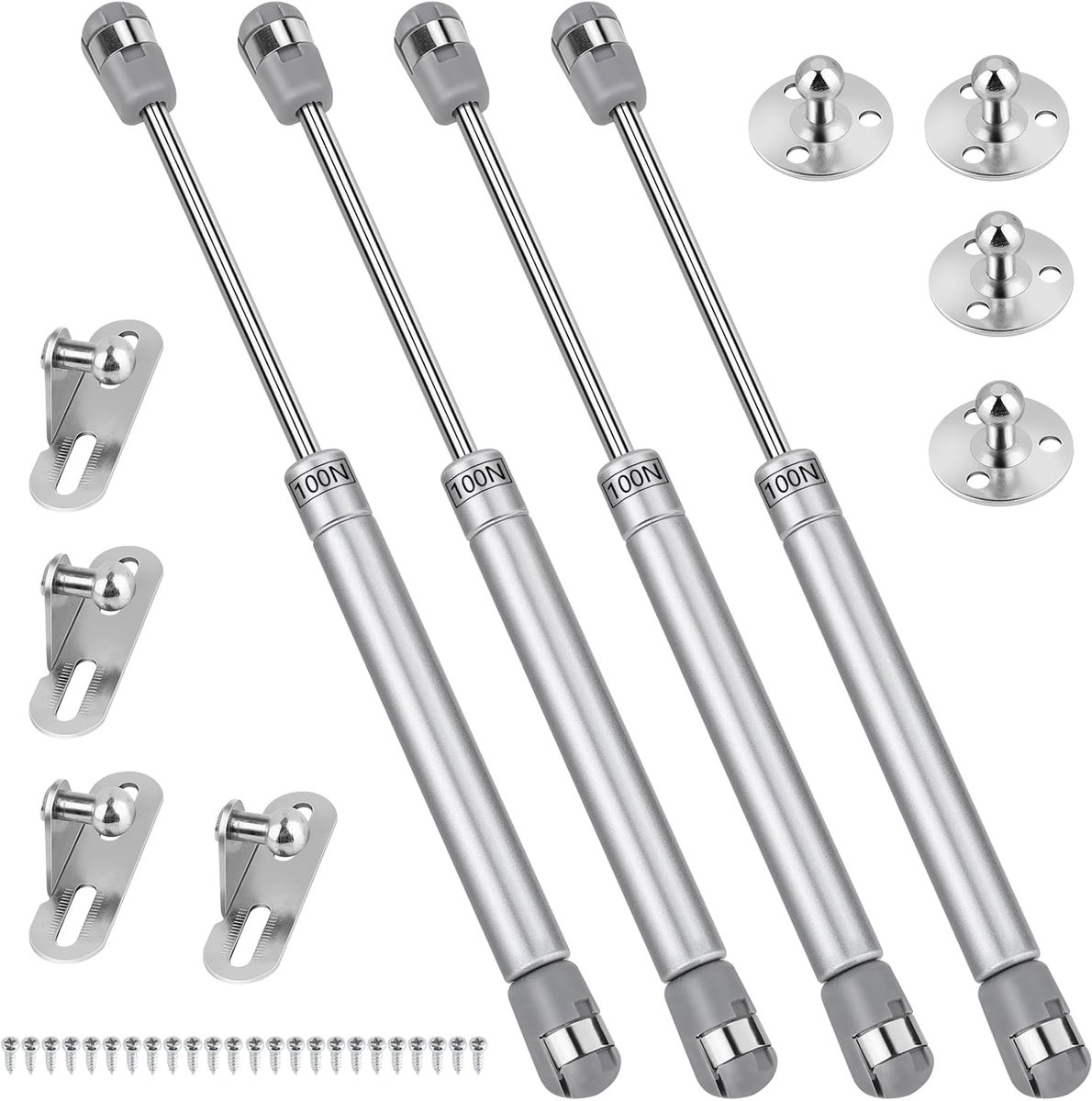 Hydraulische Gasveren 100N - 4 Stuks - Hoogwaardige Staal - Voor Keukenkastdeuren - ShopVlot