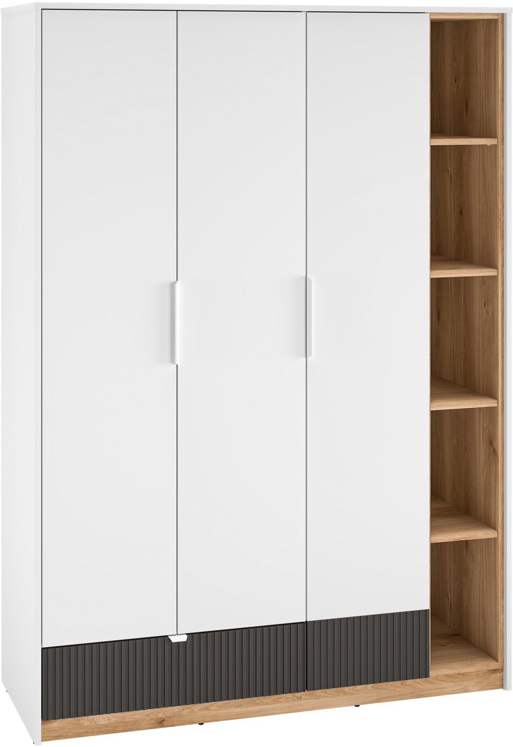 Selsey Torino – Kledingkast met 1 lade, 3-deurs, 138 cm