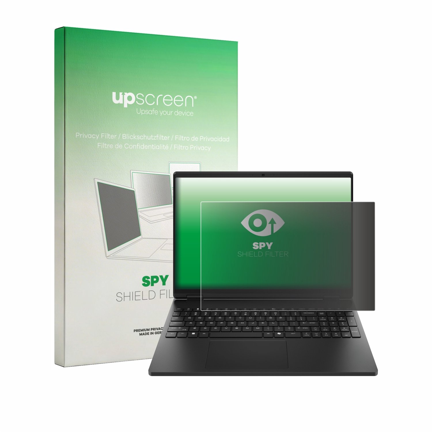 upscreen - privacyscherm voor HP HyperX OMEN 15 - privacy filter screenfilter Blauwlichtfilter
