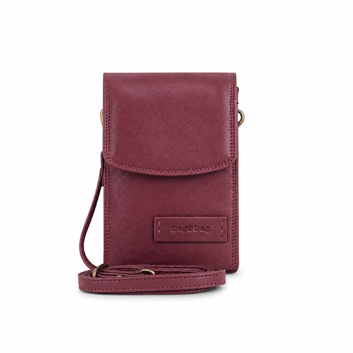 Bag2Bag Schoudertas / Heuptas / Portemonnee Yuka Burgundy