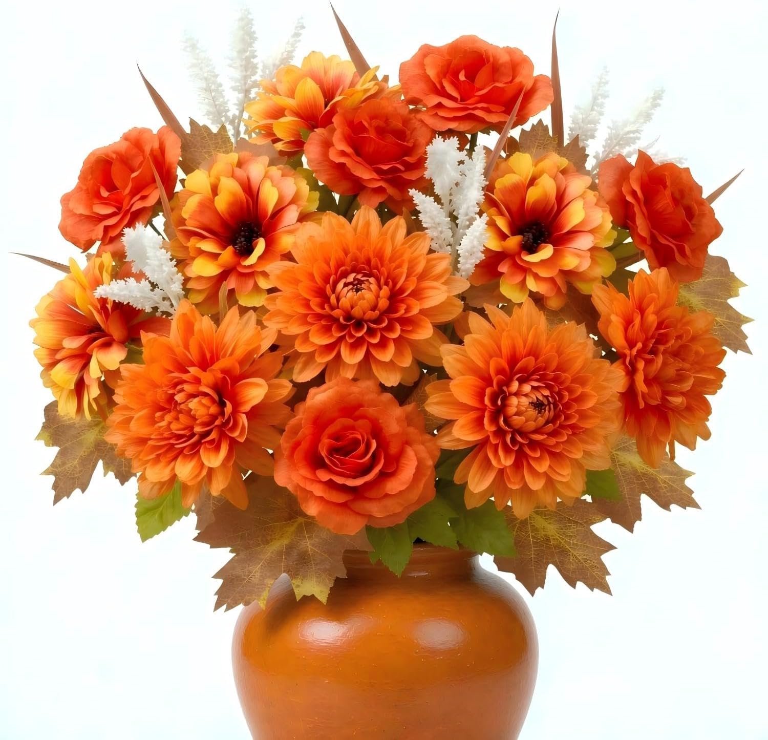 Kunstherfstbloemen 2 stuks - Kunststof - Perfect voor decoratie - Vemera