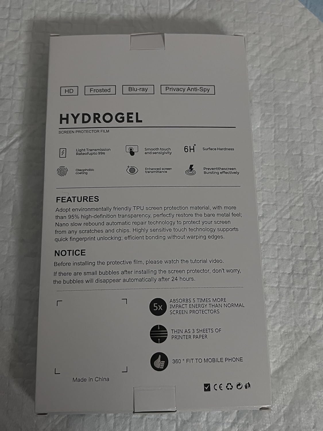 Hydrogelfolie voor Samsung Galaxy S26 FE - 3 stuks TPU - krasherstellend - bescherming tegen stof en vet - Vemera