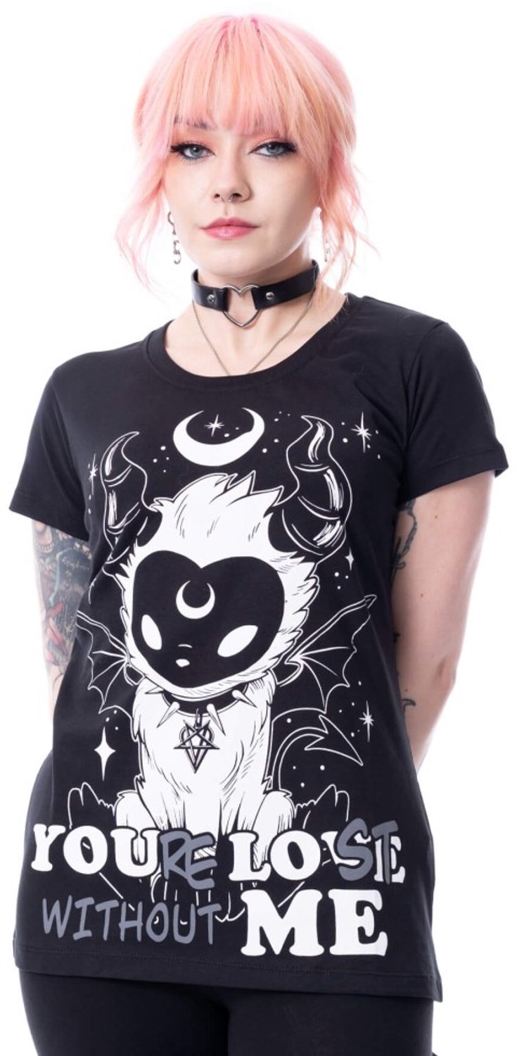 Cupcake Cult - Lost Demon Dames Tshirt - XL - Zwart