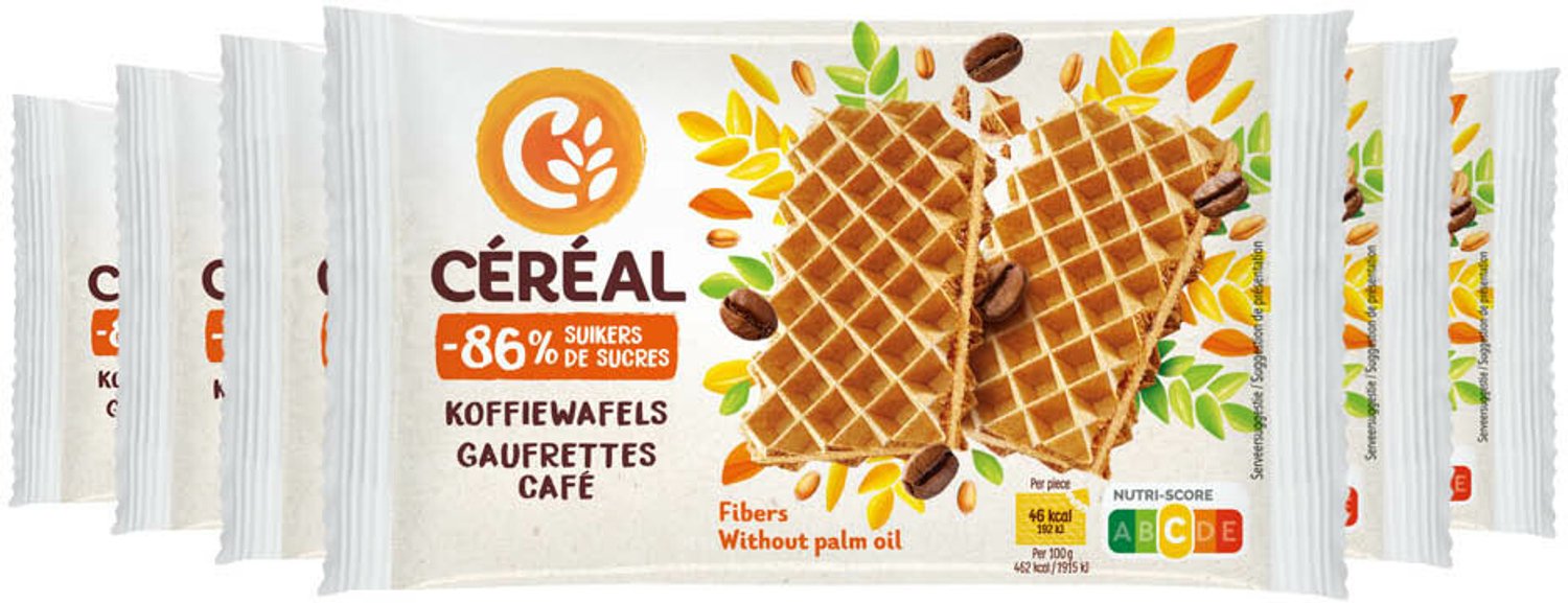 Céréal - Koffiewafels - 6 x 90 gr - Voordeelverpakking