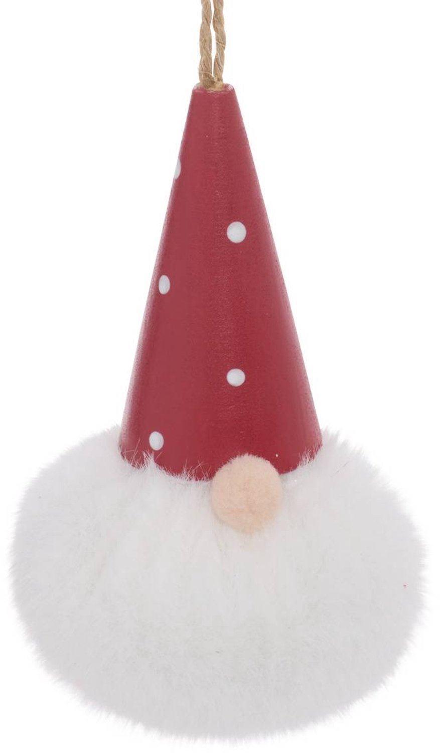 Feeric lights & Christmas Hangende kerstboomknaap van hout, rood en blauw, 10 cm Rouge