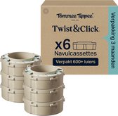 Tommee Tippee Twist&Click origineel luieremmer navullingen - 6 st x 10,5m navulcassettes- kleuren kunnen afwijken