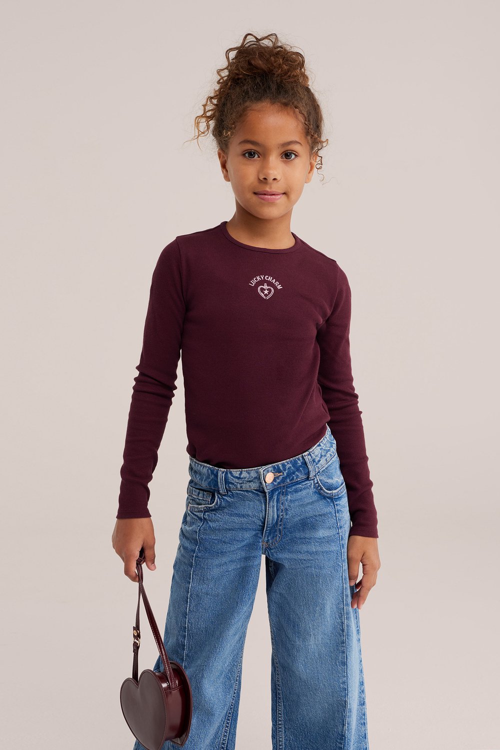 WE Fashion Meisjes T-shirt met embroidery