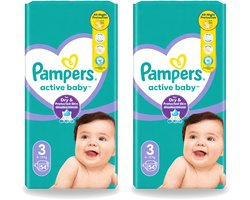 2 x Pampers – Luiers – Active Baby Maat 3 – 54 Luiers - Voordeelverpakking - 2 stuks