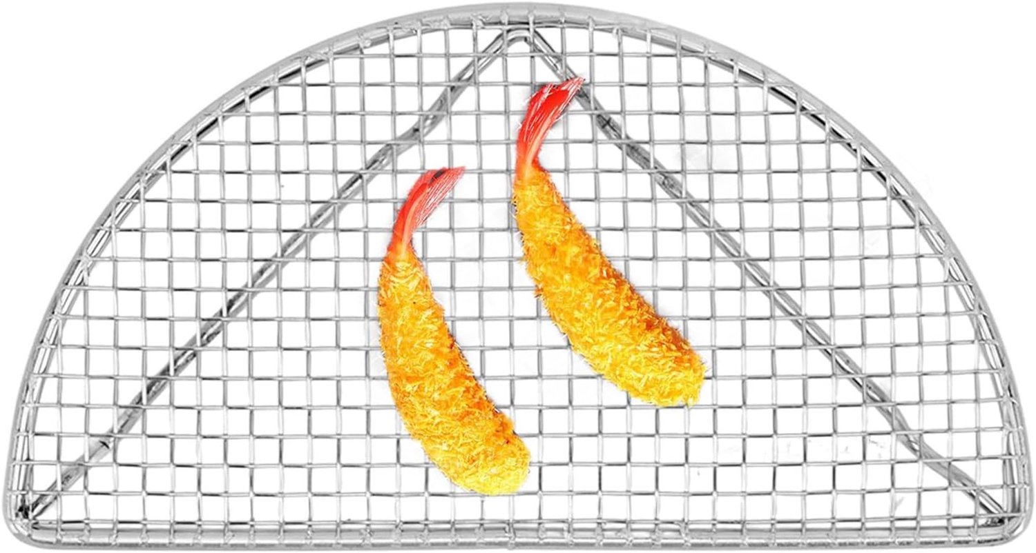 Roestvrijstalen Koelrekken voor Oven - Hoog Temperatuur Bestendig en Antiaanbaklaag voor Bakken, Roosteren en Grillen (16cm)