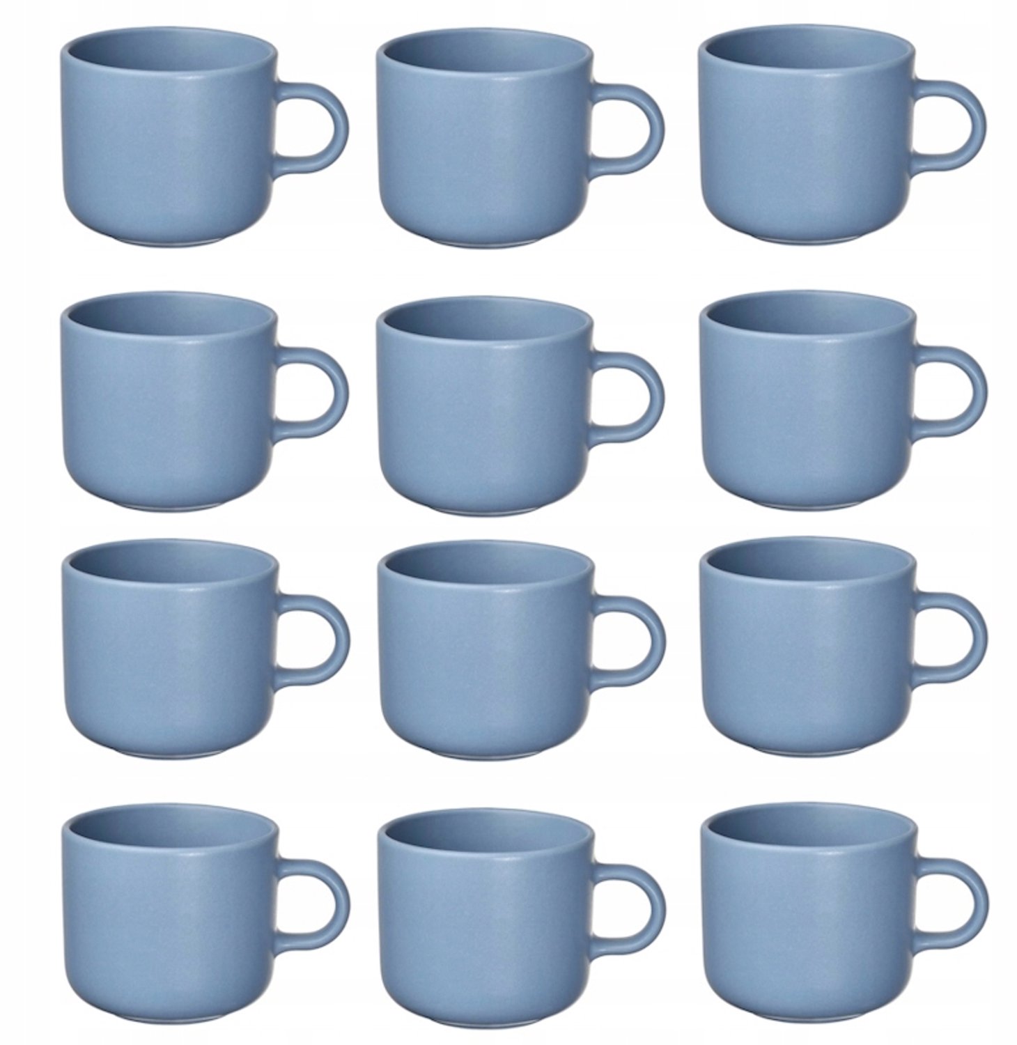 IKEA TOBISFISK Mokken, Blauw/Paars, Steengoed, Set van 12, 500 ml